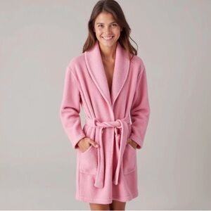 Pottery Barn Teen Pink Hooded Robe